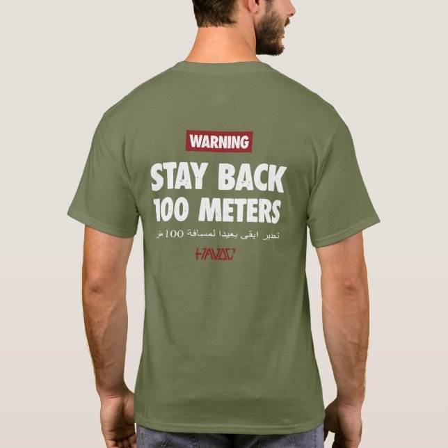 Camiseta 100 Meters Olive Tee for Military Vets, Havoc7 (Verso)