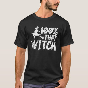 Camiseta 100 Por Cento Da Bruxa De Halloween