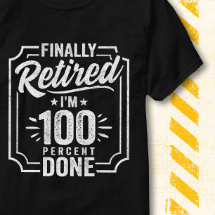Camiseta 100 Por Cento Feito Vintage Engraçado Finalmente A