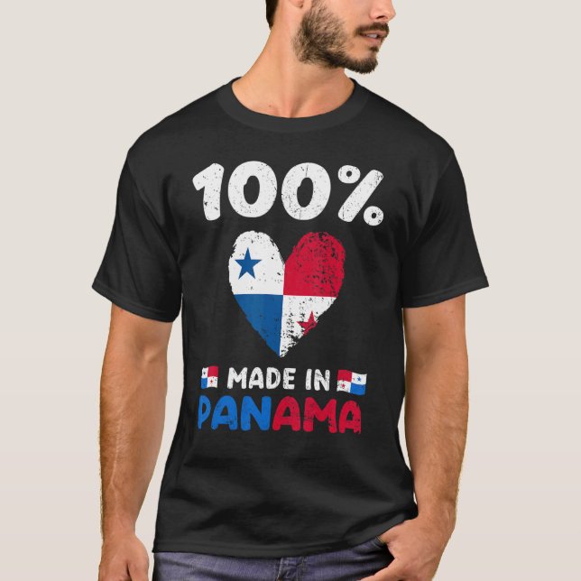 Camiseta 100 Por Cento Feitos Em Meninas Do Panamá, Panamá, (Frente)