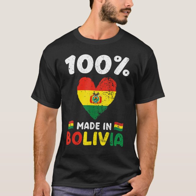 Camiseta 100 Por Cento Feitos Na Bolívia Meninos Bolivianos (Frente)