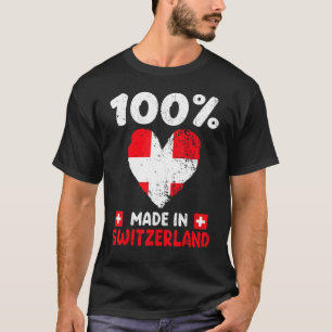 Camiseta 100 Por Cento Feitos Na Suiça Suíços Meninas K