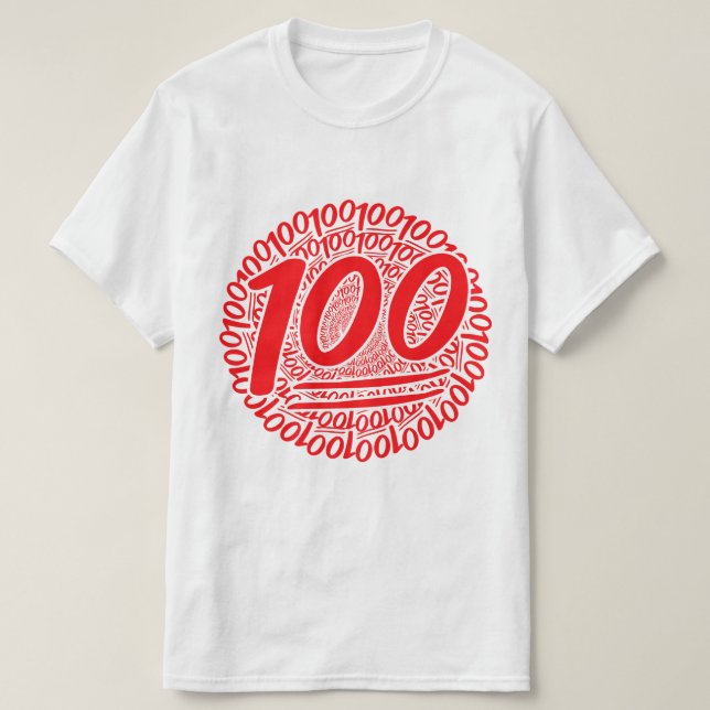 Camiseta 100 por todo o lado (Frente do Design)