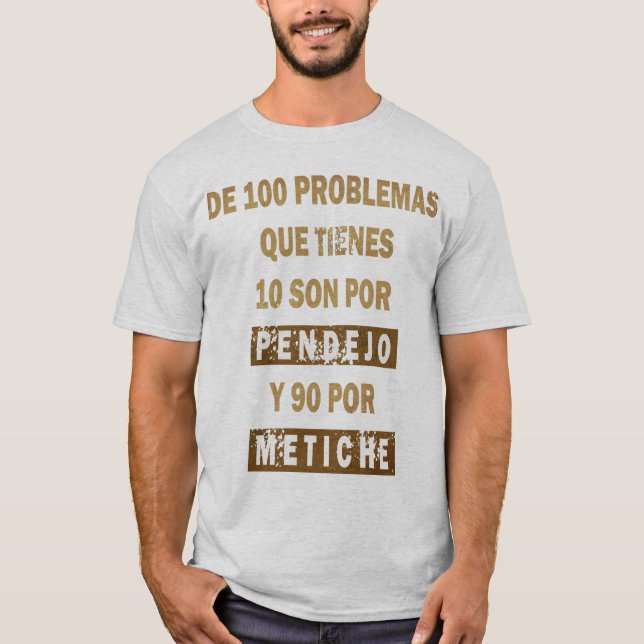 Camiseta 100 problemas (Frente)
