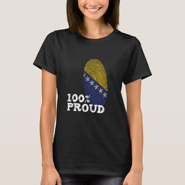 Camiseta 100 Proud Bosnia Herzegovina flag for Proud Bosnia (Frente)