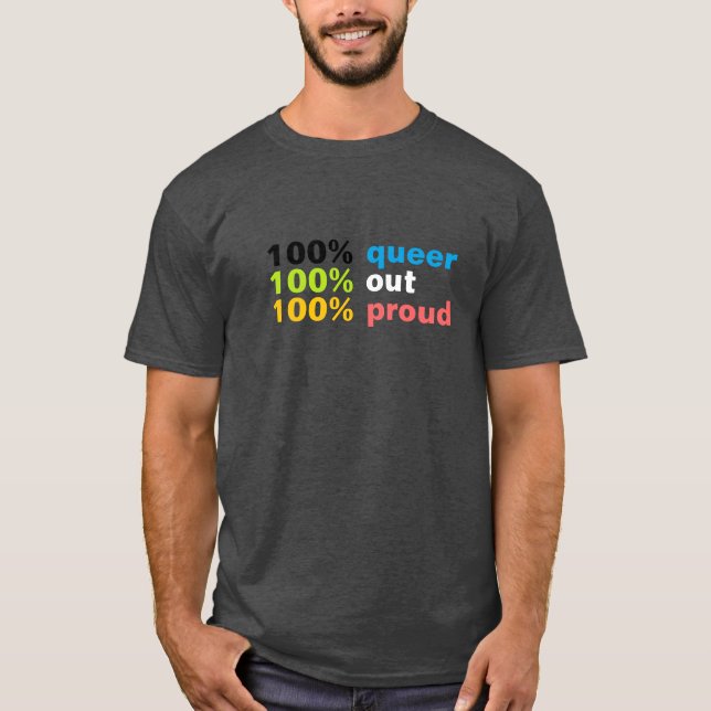 Camiseta 100% Queer 2 (Frente)