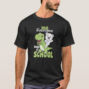 Camiseta 100 Rawrsome Days Of School Polar Bear Trex 100 Da