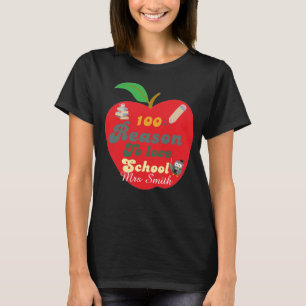 Camiseta 100 razões para amar a escola. Professor de Inglês