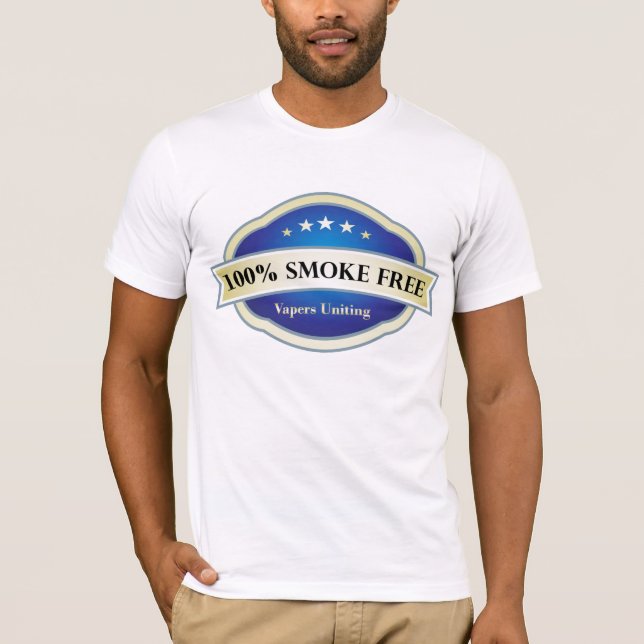 Camiseta 100% sem fumo, união de Vapers (Frente)