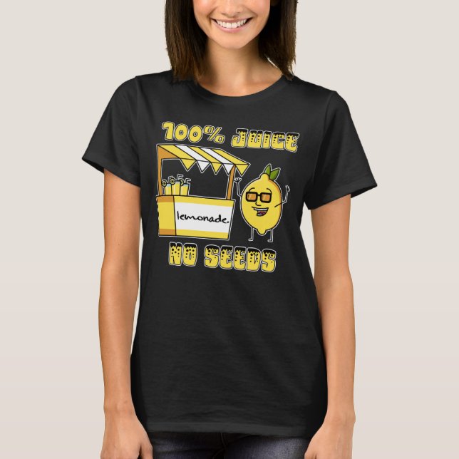 Camiseta 100 sumo sem sementes limonadas doces (Frente)
