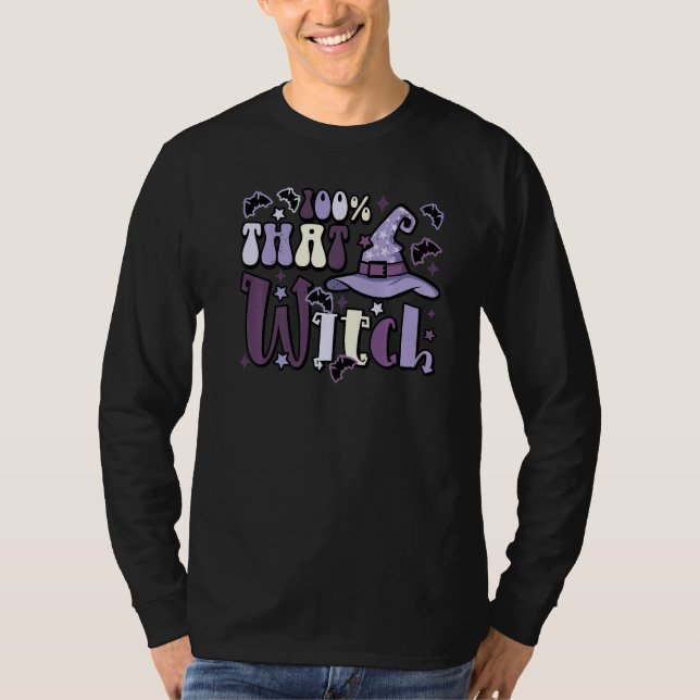 Camiseta 100 That Witch Spooky Mama Witchy Mama Momster Hal (Frente)