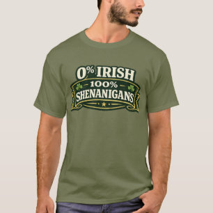 Camiseta 100% Travessuras - Dia de São Patrício