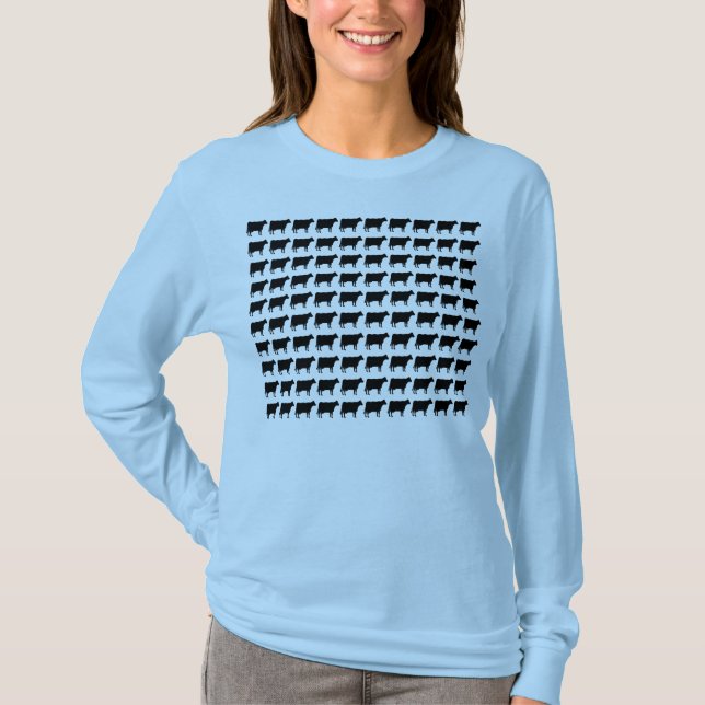 Camiseta 100 Vacas - Preto (Frente)