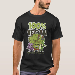 Camiseta 100 Vegano Alimentado Por Plantas Veganismo Vegeta
