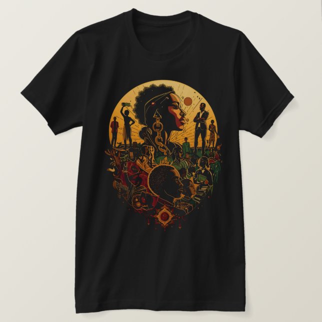 Camiseta 100 Years of Black History – Past Present Future T (Frente do Design)