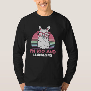 Camiseta 100th Bday Llamazing Llama 100 Year Old Birthday