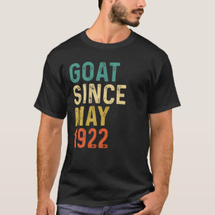 Camiseta 100Th Birthday 100 Years Old GOAT Since May 1922