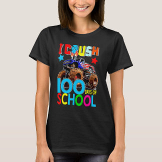 Camiseta 100th Day I Crush 100 Days Of School Monster Truck