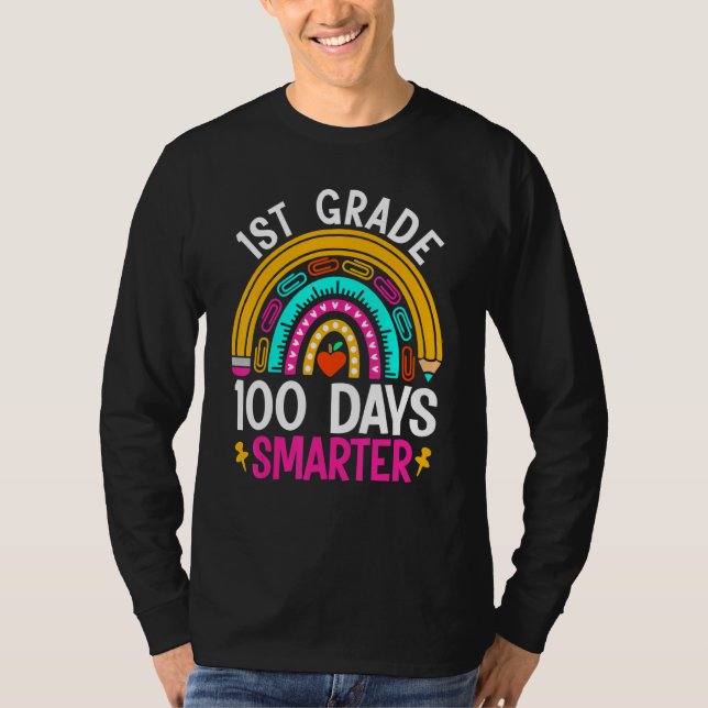 Camiseta 100th Day Of 1st Grade Teacher Kids 100 Days Smart (Frente)