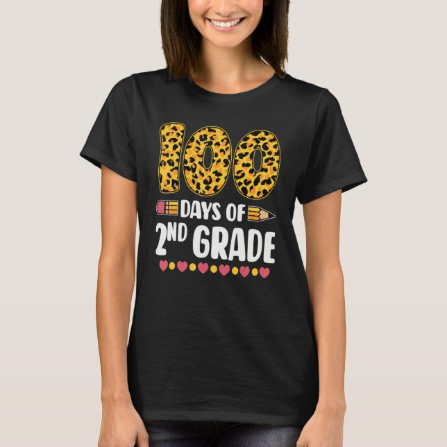 Camiseta 100th Day Of 2nd Grade Teachers 100 Days Of School (Frente)