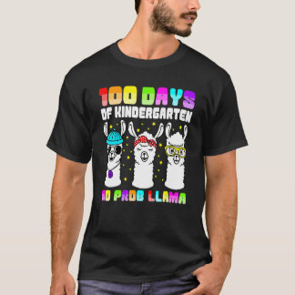 Camiseta 100th Day Of Kindergarten Llama Shirts, Teacher No