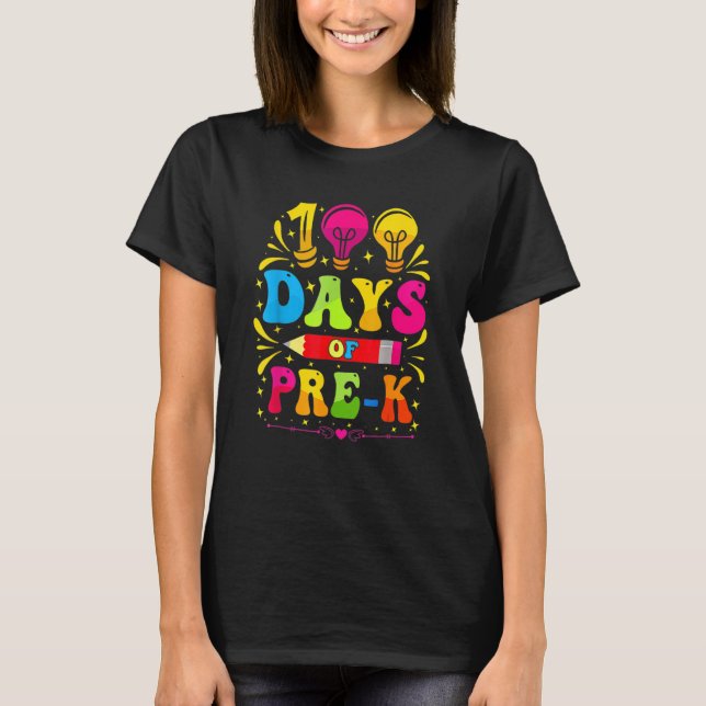 Camiseta 100th Day Of Pre K  100 Days School Teachers Stude (Frente)