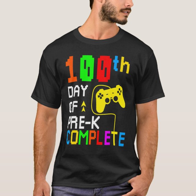 Camiseta 100th Day of Pre-K Complete Video Game 100 Days Gi (Frente)