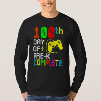 Camiseta 100th Day Of Pre K Complete Video Game 100 Days Gi