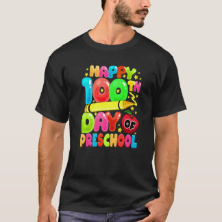 Camiseta 100th Day of Preschool Teachers Kids Child 100 Day