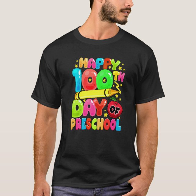 Camiseta 100th Day of Preschool Teachers Kids Child 100 Day (Frente)
