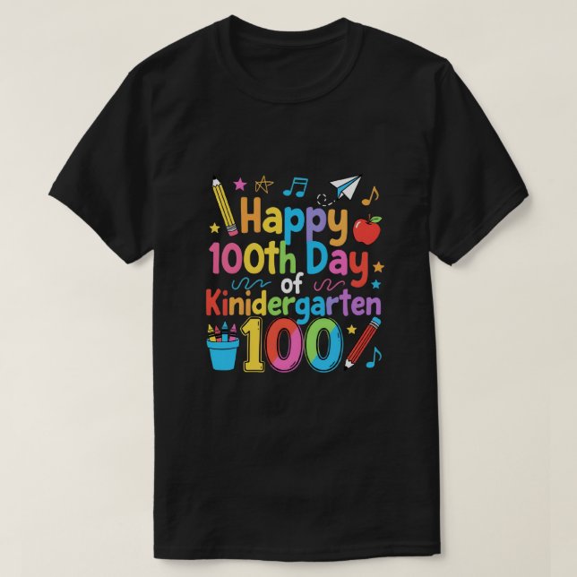 Camiseta 100th day of school (Frente do Design)