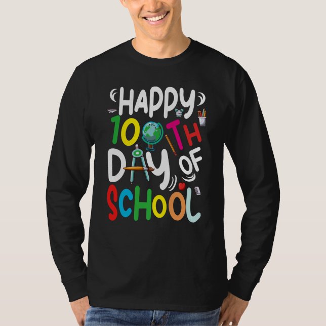 Camiseta 100th Day of School 100 Days of School Teacher Stu (Frente)