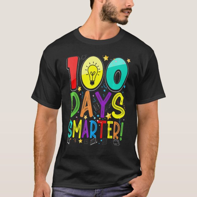 Camiseta 100th Day Of School 100 Days Smarter Teacher Stude (Frente)