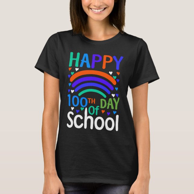Camiseta 100th Day Of School 100 Days Teacher Students Boys (Frente)