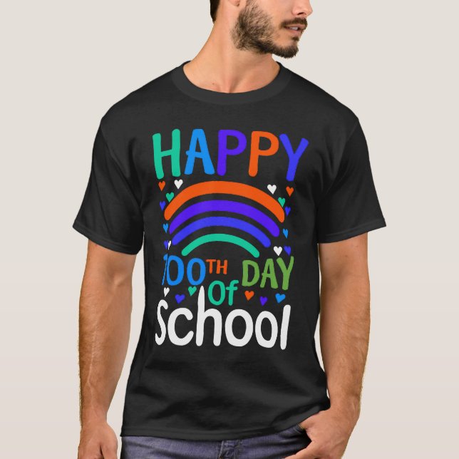 Camiseta 100th Day Of School 100 Days Teacher Students Boys (Frente)