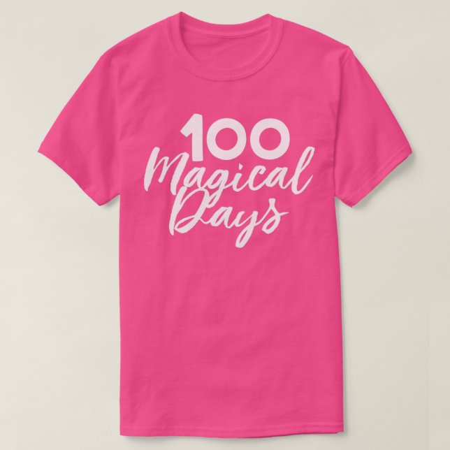 Camiseta 100th Day of School 100 Magical Days (Frente do Design)