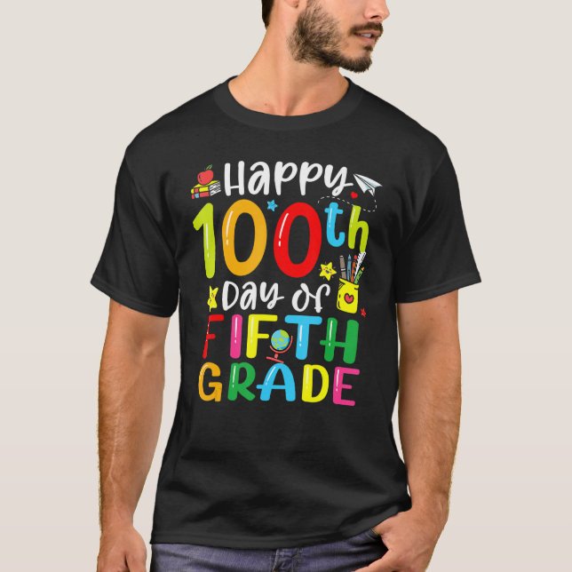 Camiseta 100th Day Of School 5th Fifth Grade Teacher Studen (Frente)