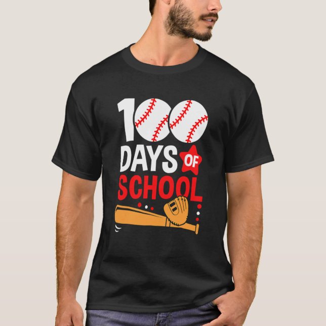 Camiseta 100th Day Of School Baseball 100 Days Smarter Teac (Frente)