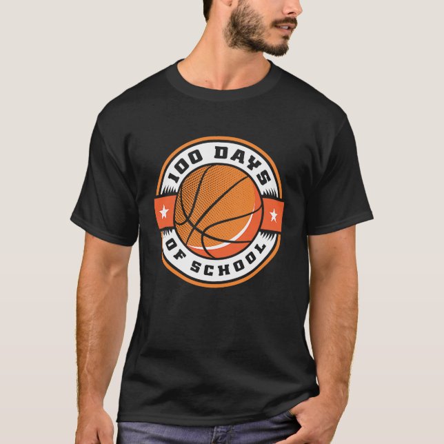 Camiseta 100th Day of School Basketball 100 Days Of School (Frente)