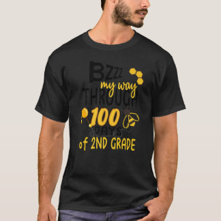 Camiseta 100th Day Of School Bee Hive Funny Sayings