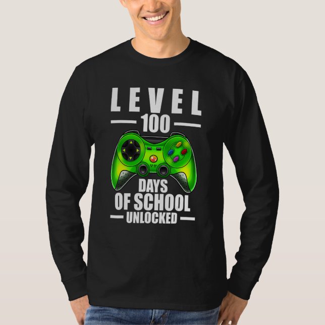 Camiseta 100th Day Of School Boys 100 Days Of School Gaming (Frente)