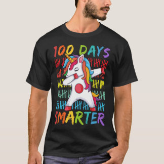 Camiseta 100th Day of School Dabbing Unicorn 100 Days Smart
