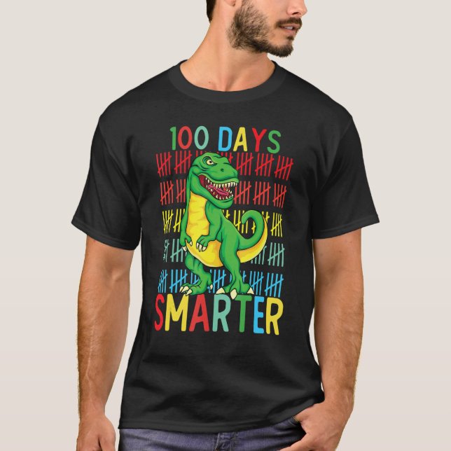 Camiseta 100th Day of School Dino Kids Happy 100 Days Dinos (Frente)