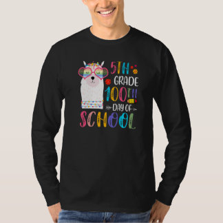 Camiseta 100th day of School No Prob Llama 100 Days Of 5th 