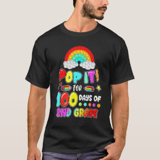 Camiseta 100th Day Of School Pop It 100 Days Of 2nd Grade F