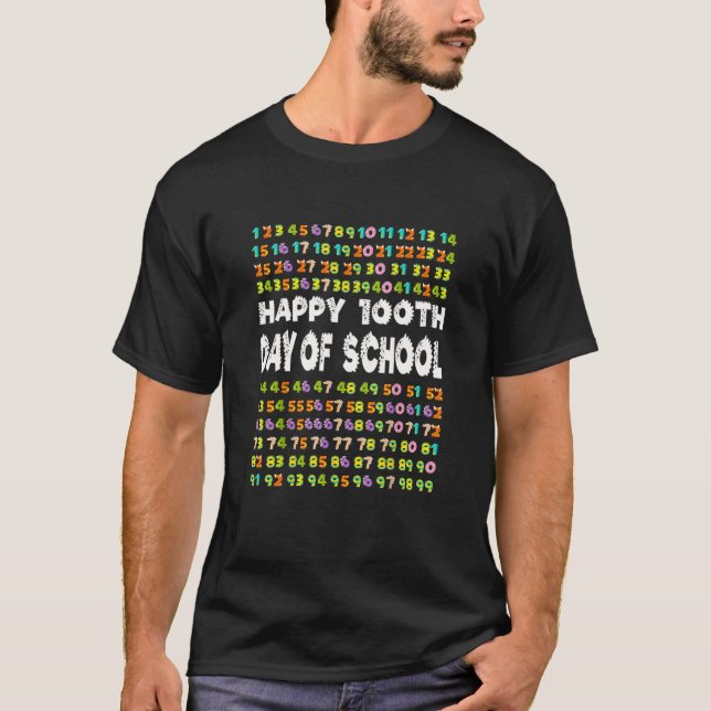 Camiseta 100th Day of School Teacher 100 Days Dinosaur Math (Frente)