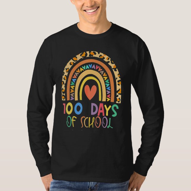 Camiseta 100th Day Of School Teacher 100 Days Smarter Rainb (Frente)