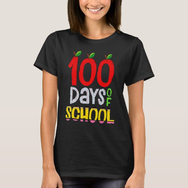Camiseta 100th Day Of School Teacher 100 Days Smarter Rainb (Frente)