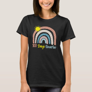 Camiseta 100th Day Of School Teacher 100 Days Smarter Rainb