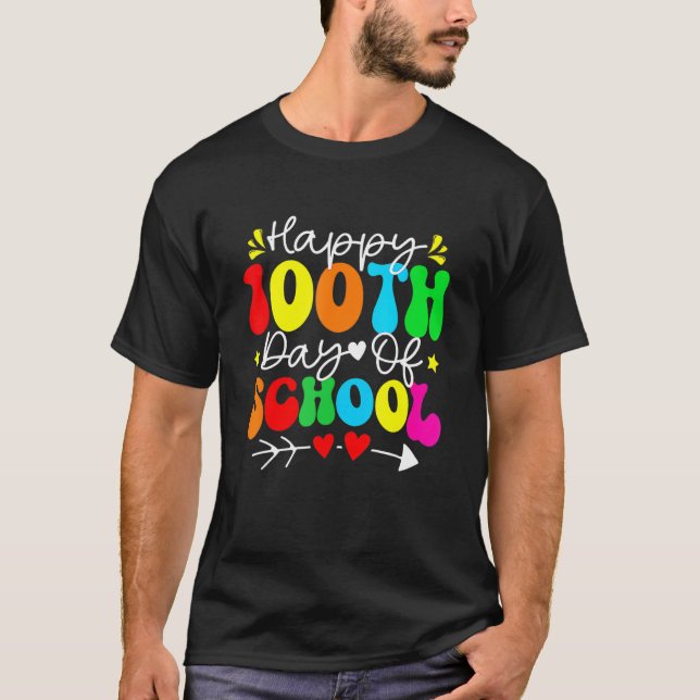 Camiseta 100th Day Of School Teacher Kids Child Happy 100 D (Frente)